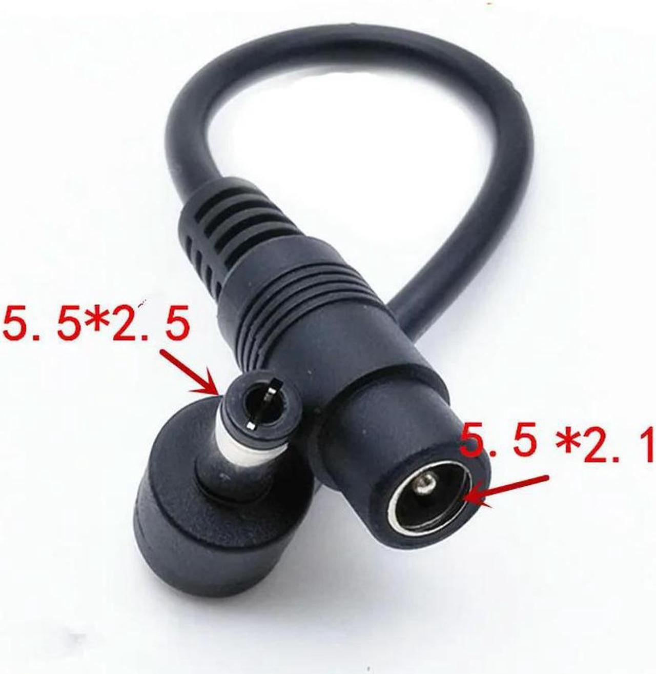 FOR DC power cable 5.5*2.1mm Female To 5.5*2.5mm Male Cord DC For charging 15cm adapter