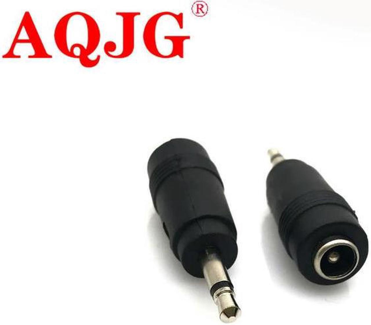 FOR 2pcs 3.5mm 2 Pole Mono Plug to 5.5x2.1mm Female Connector 3.5 to 5.5*2.1 mm Plug DC Power Connector Adapter Laptop