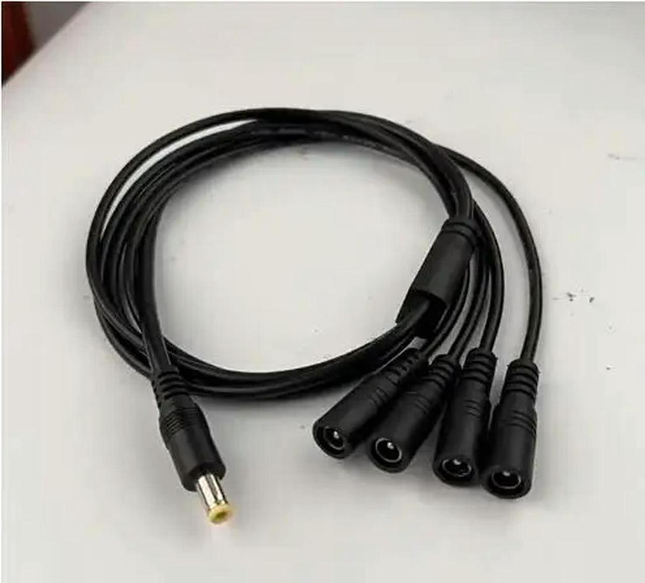 FOR Pure copper 10A power supply tap DC cable LED ing 12V general DC5.5 one tow two three four DC transfer cable 0.7M