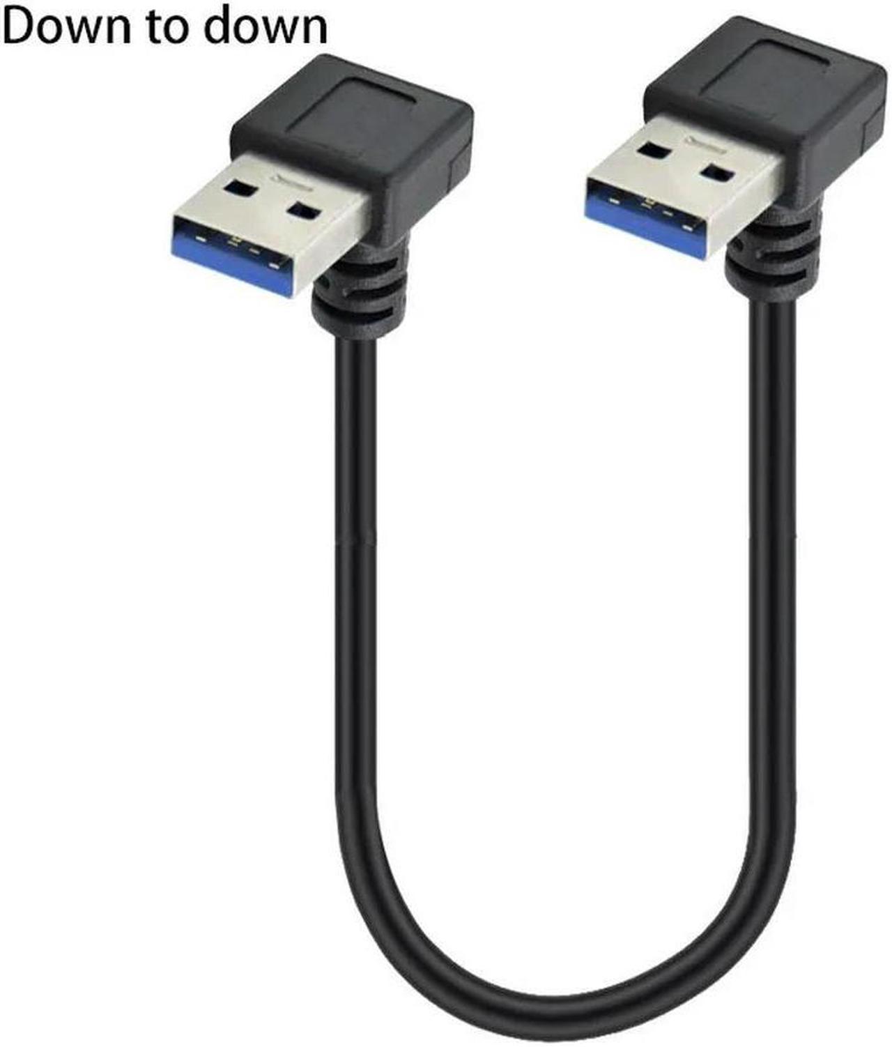 FOR USB TO USB MALE TO MALE 3.0Extension Hight Speed usb date cable set-top box brushing Adapter 25cm Left right up down