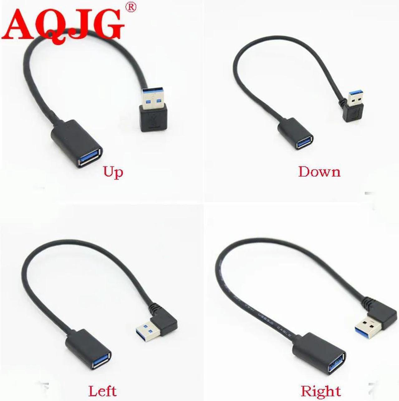 FOR 1Pcs USB 3.0 Right 90 Extension Cable Male To Female Adapter Cord USB Cables