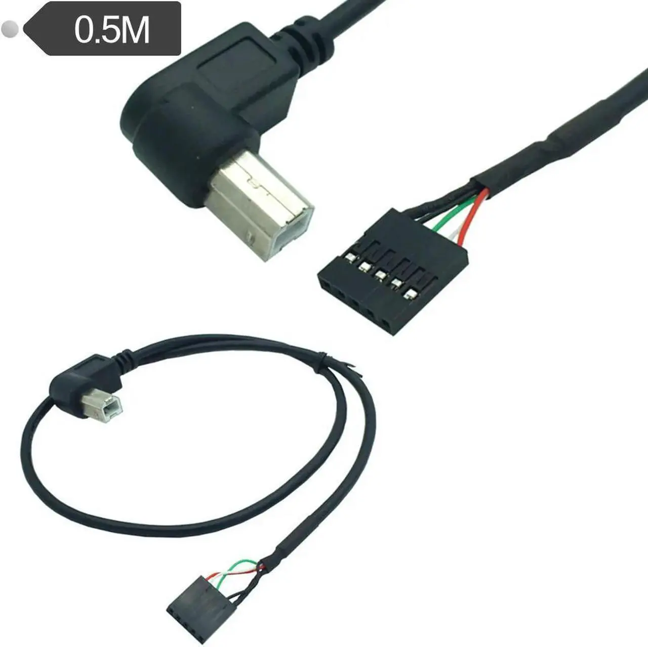 Main image of FOR 50cm Usb 90 B Male To 1x 5pin Female XH2.54 Usb Header Pcb Motherboard Cable