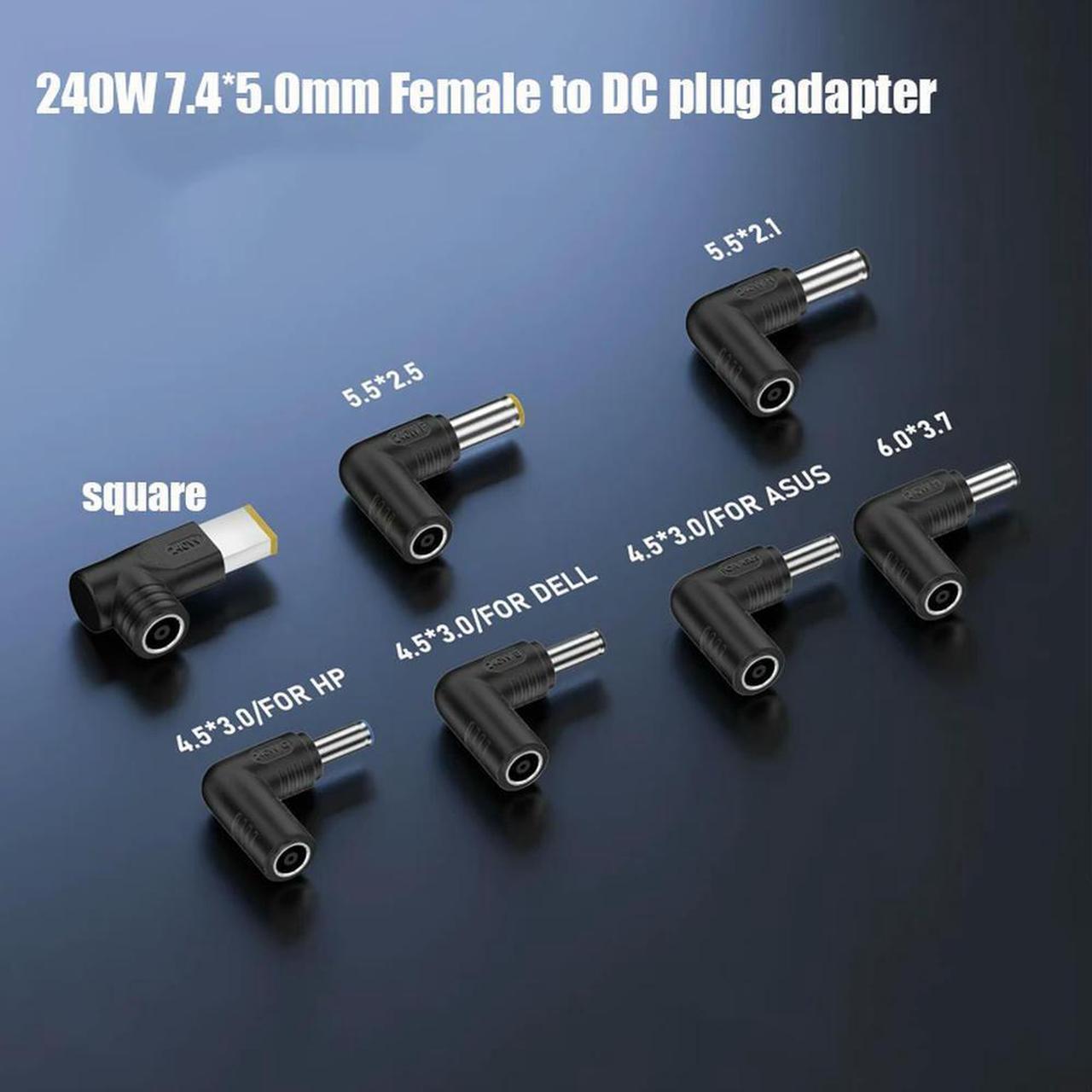 FOR 240W DC Power plug 7.4*5.0MM Female To dc 5.5*2.1MM 5.5*2.5MM 4.5*3.0MM Square plug For Laptop Computer