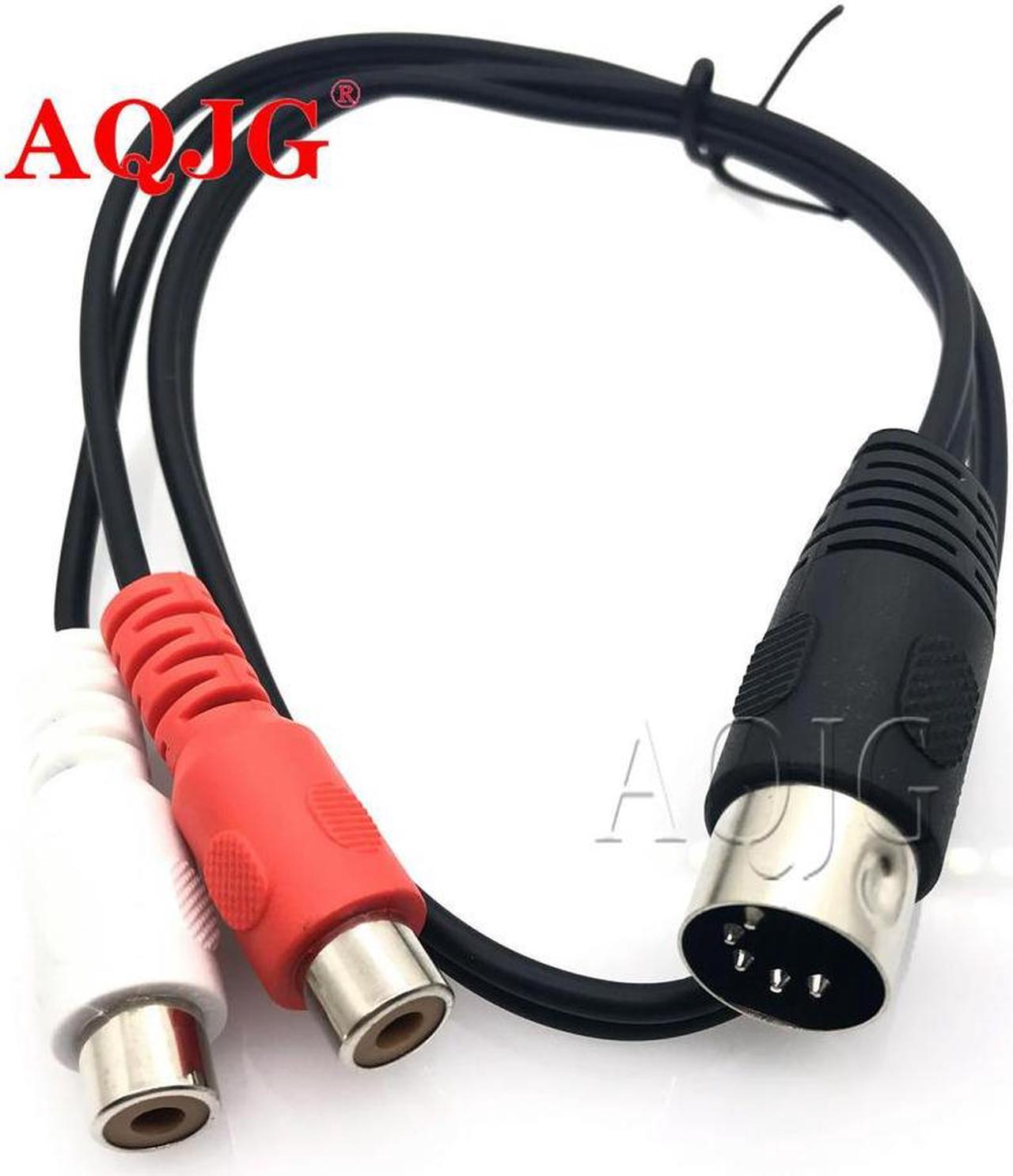 FOR MIDI DIN 5P Male to 2 RCA Phono Female Socket MF Stereo Audio Cable For Cassette Player CD Player to Amplifier Adapter