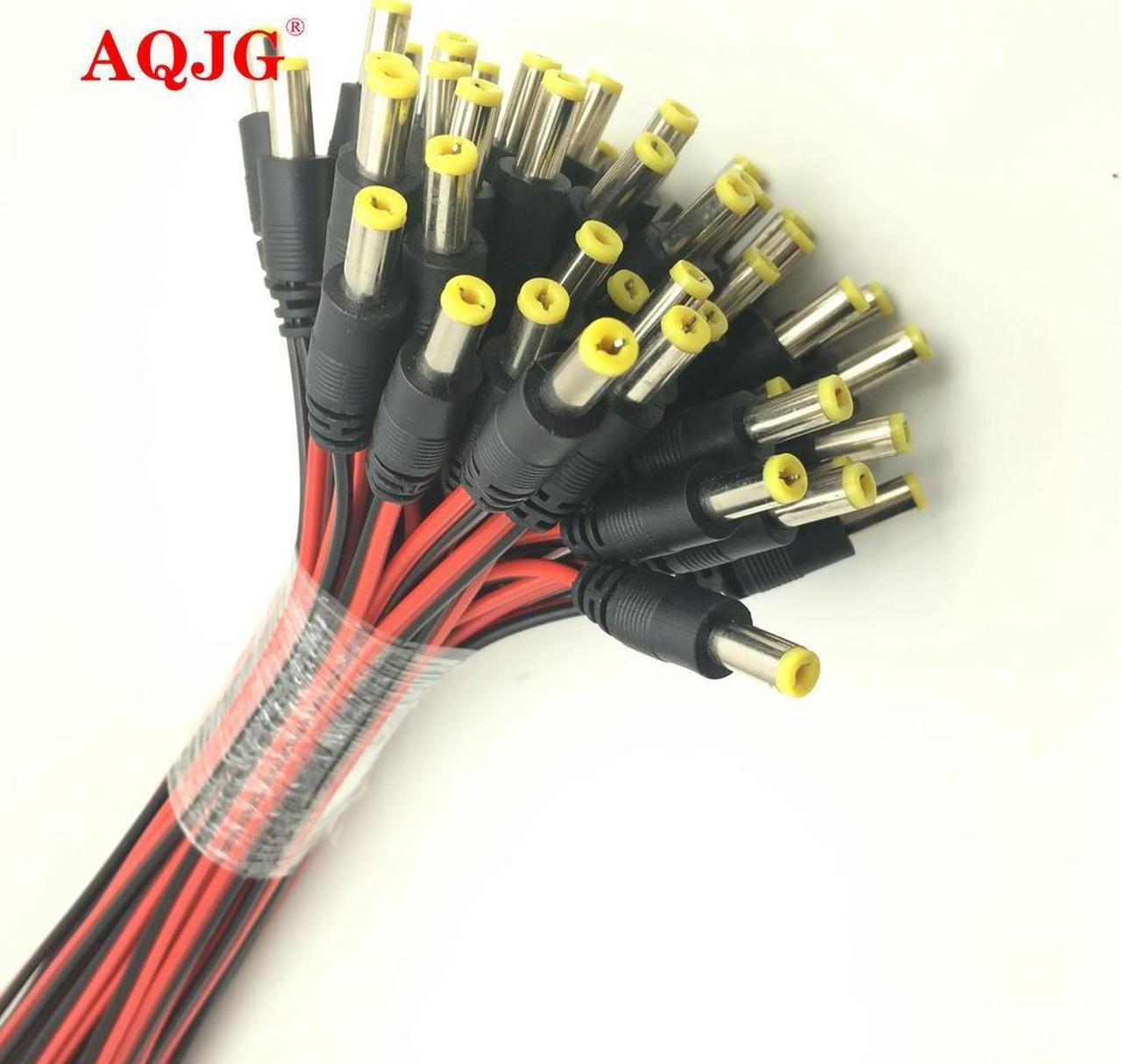 FOR 10pcs 5.5x2.1/5.5*2.1 mm Male plug 12V DC Power Pigtail cable for Security Camera connector