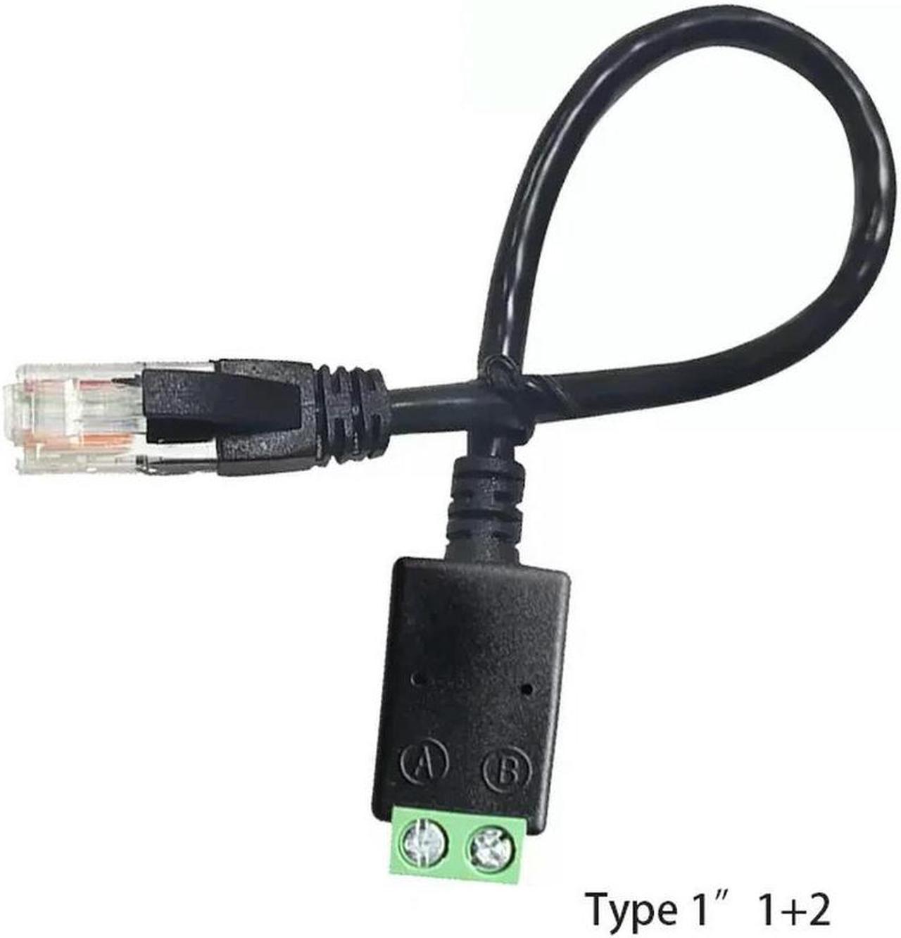 FOR Wiring Terminal Cable RJ45 Crystal Plug 2pin Adapter Female Socket Solderless Extension Cable