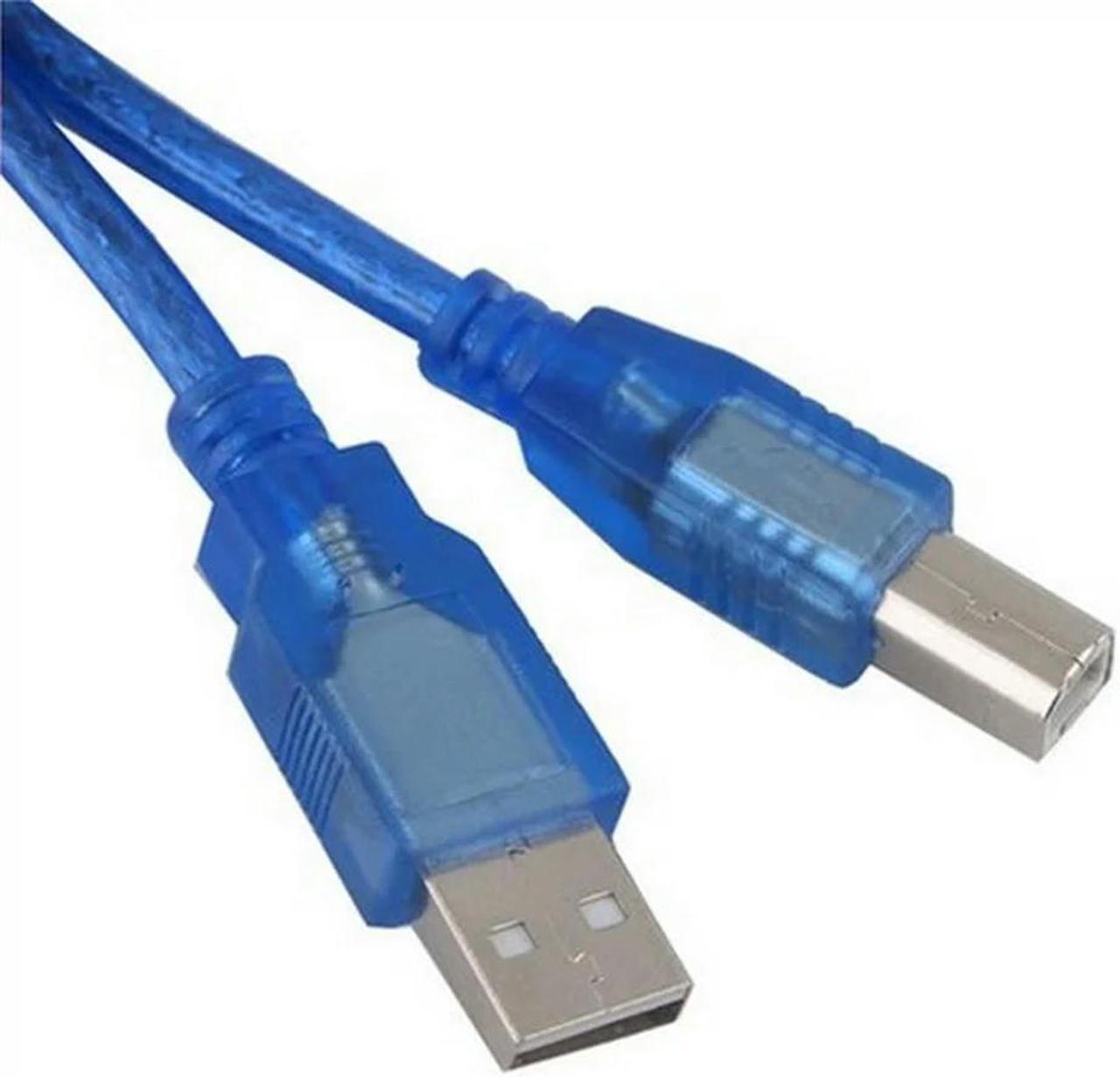 FOR 2 pcs Blue 1.5m 5Ft USB 2.0 USB Print Cable A Male to B Male Printer Cord Wire Cable