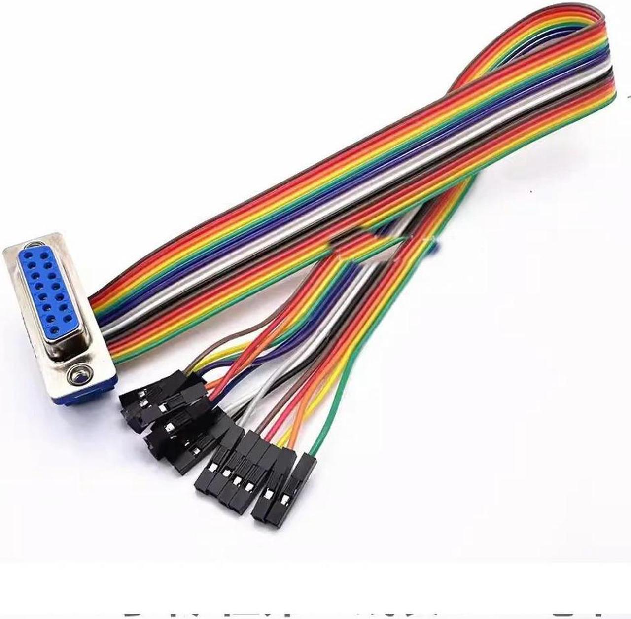 FOR DB15 male/female connector DB9/15P serial port to 2.54 single 1P data cable Jumper test cable