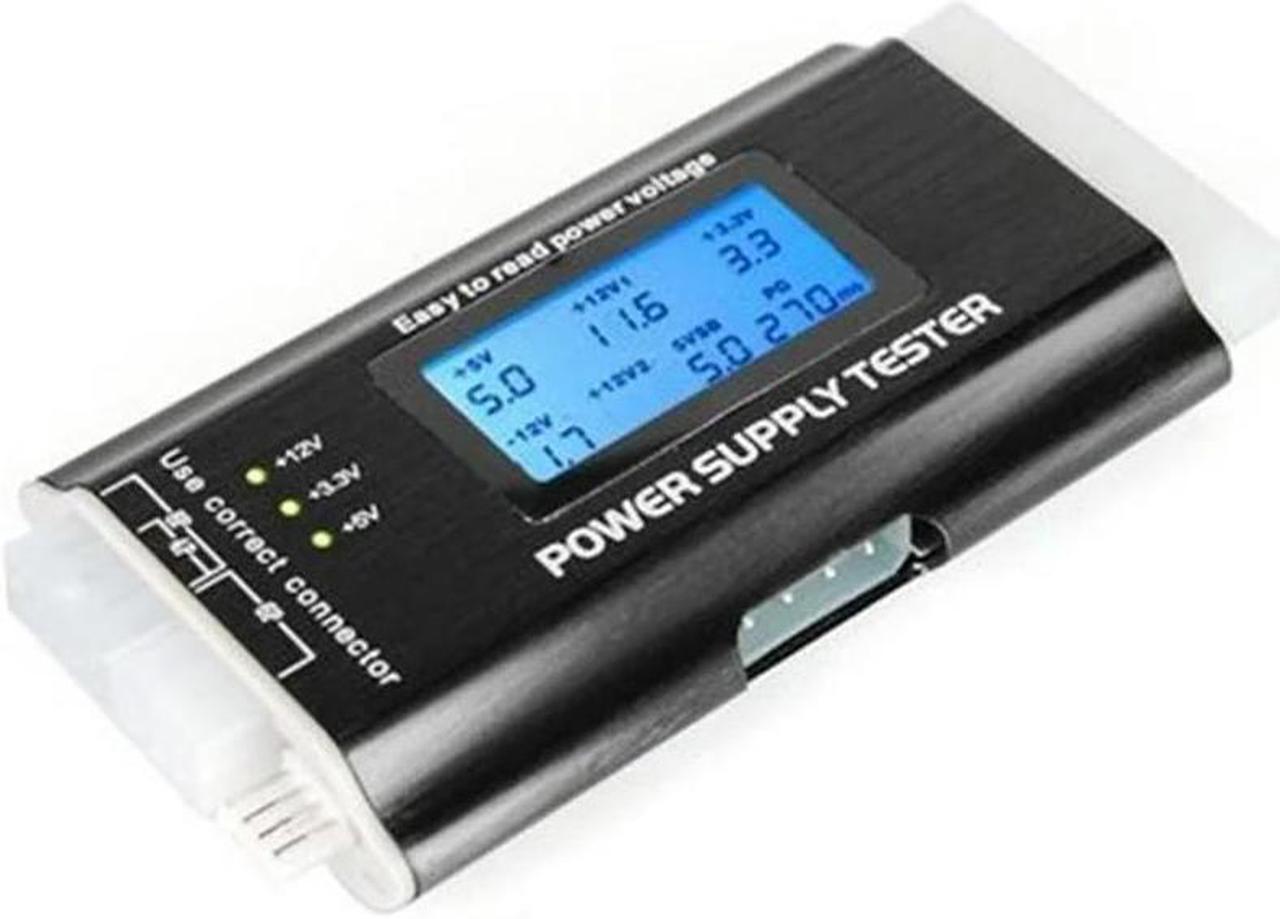 FOR 20 24 Pin PC ITX ATX BTX SATA LCD Computer Current Power Supply Voltage Tester