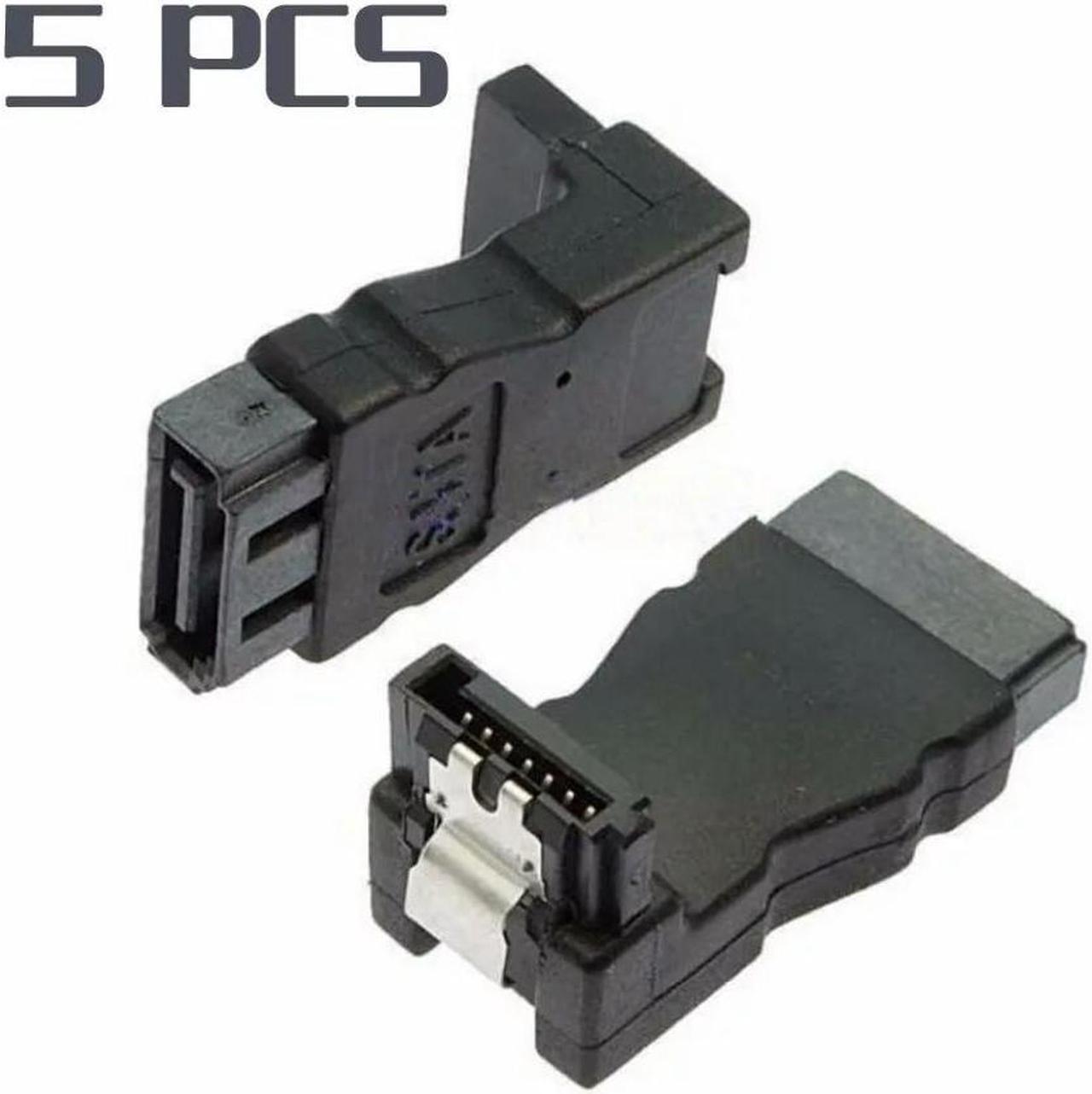 FOR 5pcs/lot SATA 7Pin Male to Female Angled Type 90 Degree Extension converter adapter