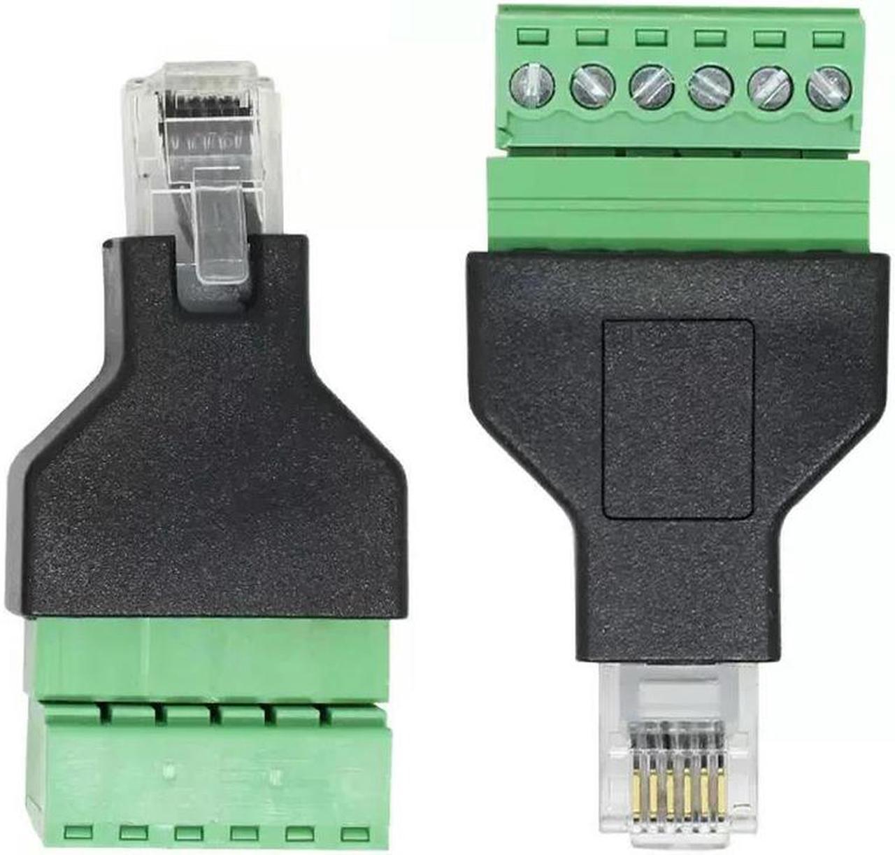 FOR RJ12 TO 2pin 4pin 6pin Terminal RJ12 Conversion Terminal RJ12 RJ45 Network Port Conversion Adapter Plug