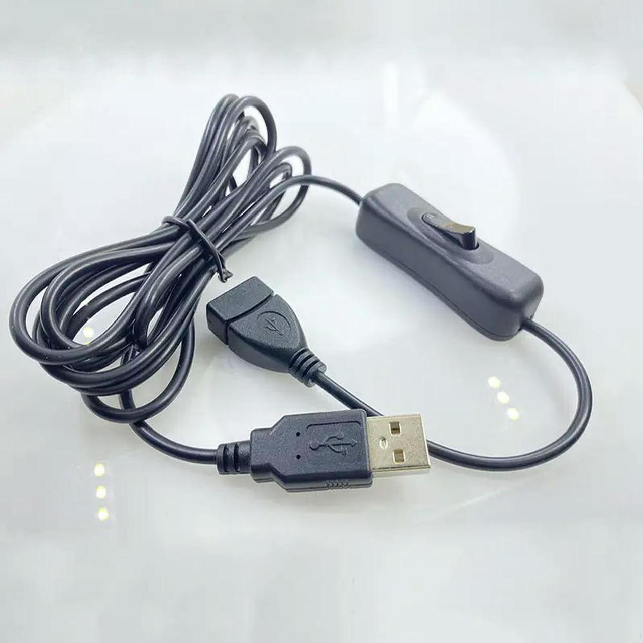 FOR USB Cable Male to Female Switch ON OFF Cable Toggle LED Lamp Power Line 28cm USB Extension Patch Cord for Hard Disc Network