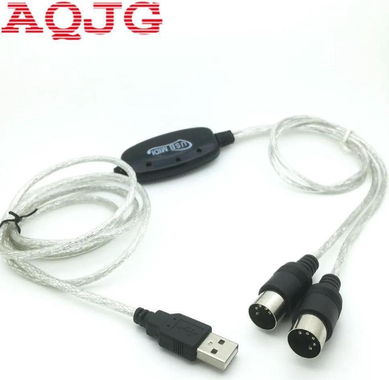 FOR USB to MIDI Cable PC TO Music Keyboard Adapter USB TO Keyboard PC MIDI Interface Adapter Cable Audio Adaptor MIDI cable 2M