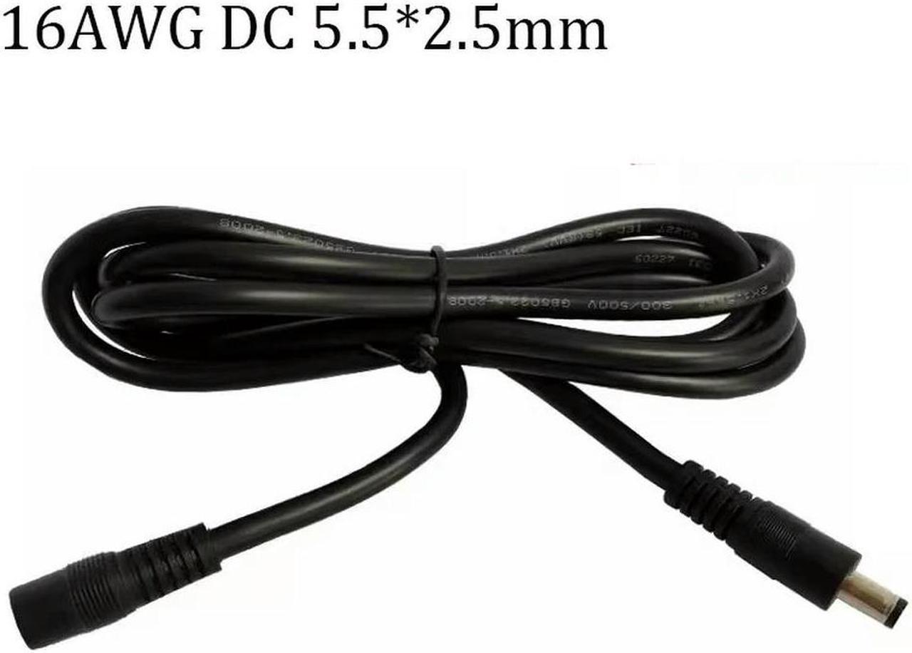 FOR Copper 16AWG DC 12V 15A Power Extension Cable DC5.5*2.1mm Male to Female 180W 1.5m High Power