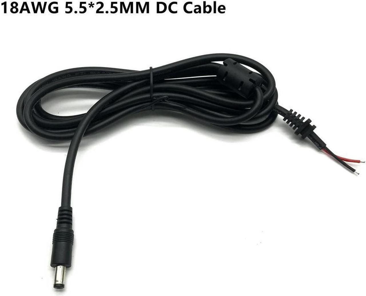 FOR All Copper 18AWG 180W DC Power Cord 5.5*2.5 2.1mm 1.5M Large current For Laptop Adapter Repair Cable