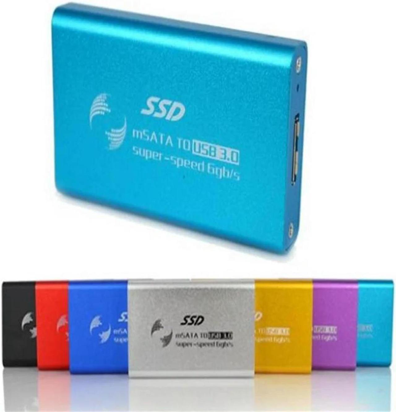 FOR mSATA SSD to USB 3.0 External Enclosure Case Adapter For 1.8 50mm mSATA SSD HDD Converter + USB Cable + Pouch