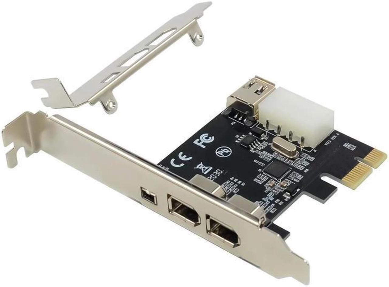 FOR PCIe X1 4 Ports Firewire 4pin 9pin Expansion Card PCI Express 1394B 1394A VIA VT6315 Chipset Adapter PCI-E 1X to 1394 Soundcard