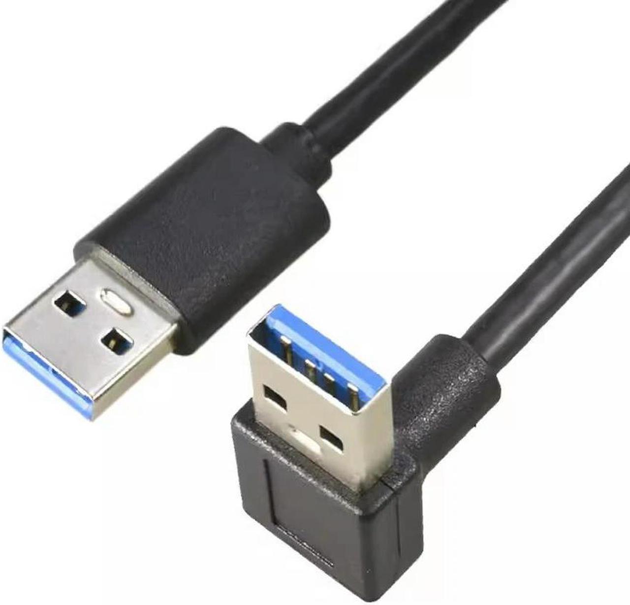 FOR Elbow Dual-head Usb3.0 Data Cable Male To Male Two Removable Hard Disk Cable Up And Down Left And Right Elbow High Speed