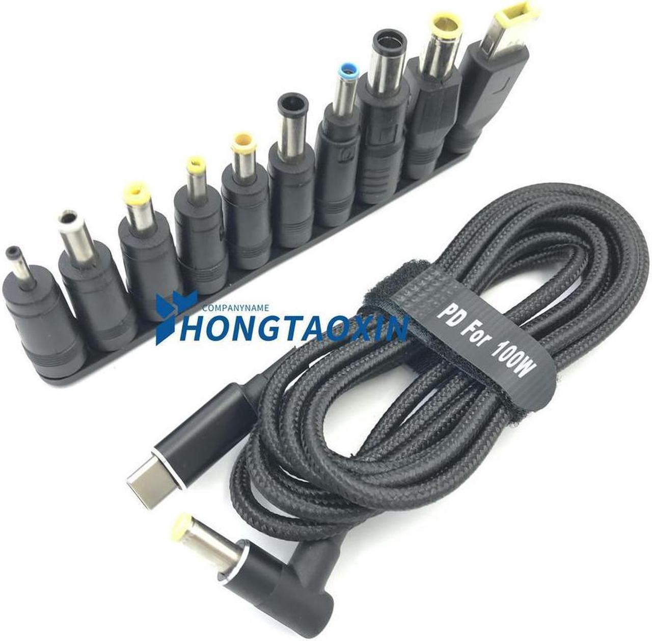 FOR 100W Type C Dc Power Adapter Connector USB Type C to Universal Fast Charging Cable Cord for Laptop