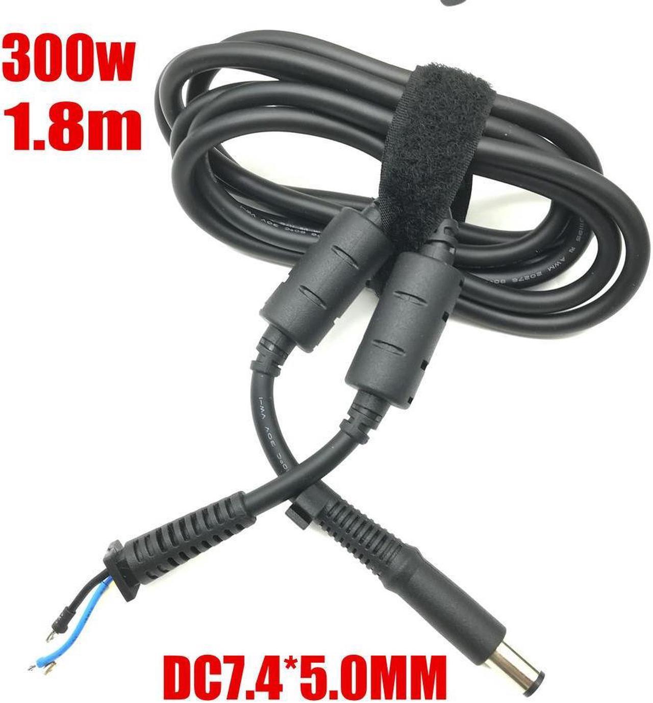 FOR 230W 240W 300W Copper DC Tip Plug Connector Cord Cable for Laptop Adapter black Pin 7.4 x 5.0mm 1.8M