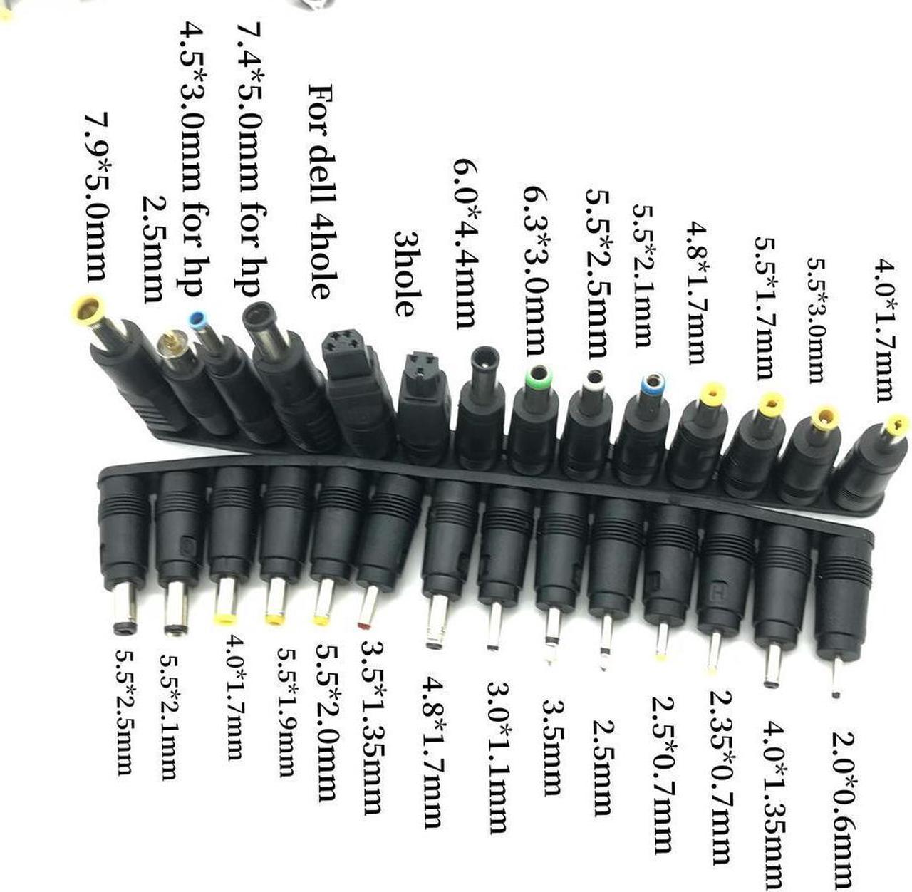 FOR 1 Set 28pcs Universal AC DC Connector Plug For Laptop Notebook AC DC Power Adapter with Cable