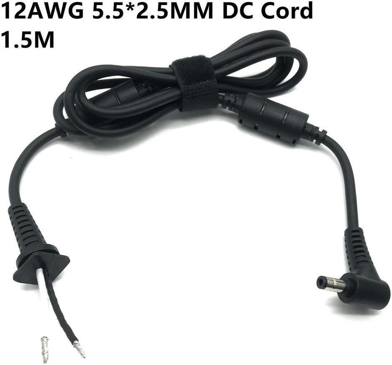 FOR 12AWG 330W DC Power Cord 5.5*2.5mm 1.5M Large current For Laptop Adapter Repair Cable