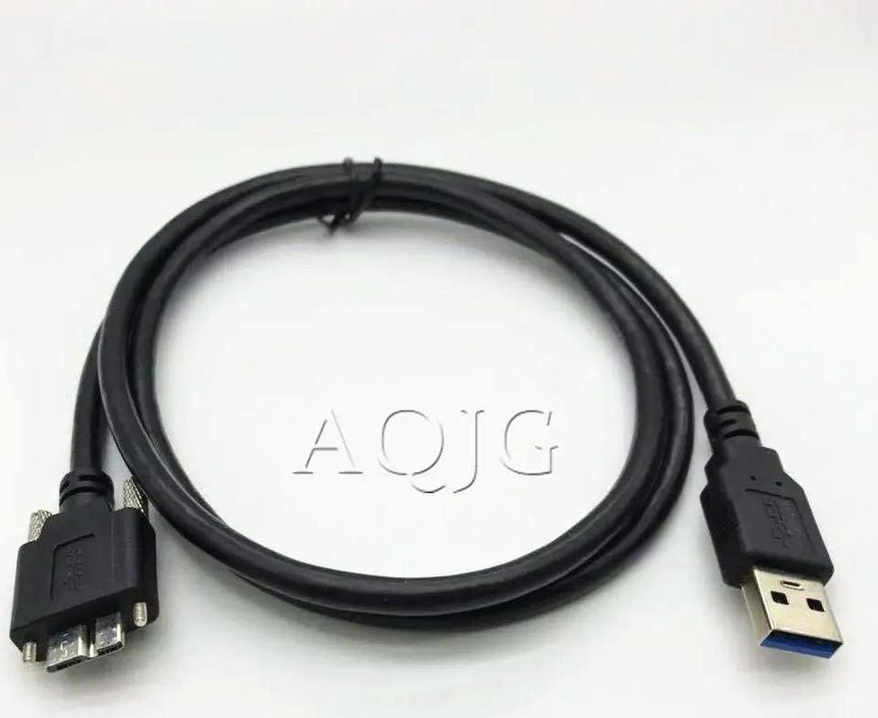 FOR USB 3.0 a-b 90 Micro B USB 3.0 With Lock Screws Mount Data cable 1.2m 5m