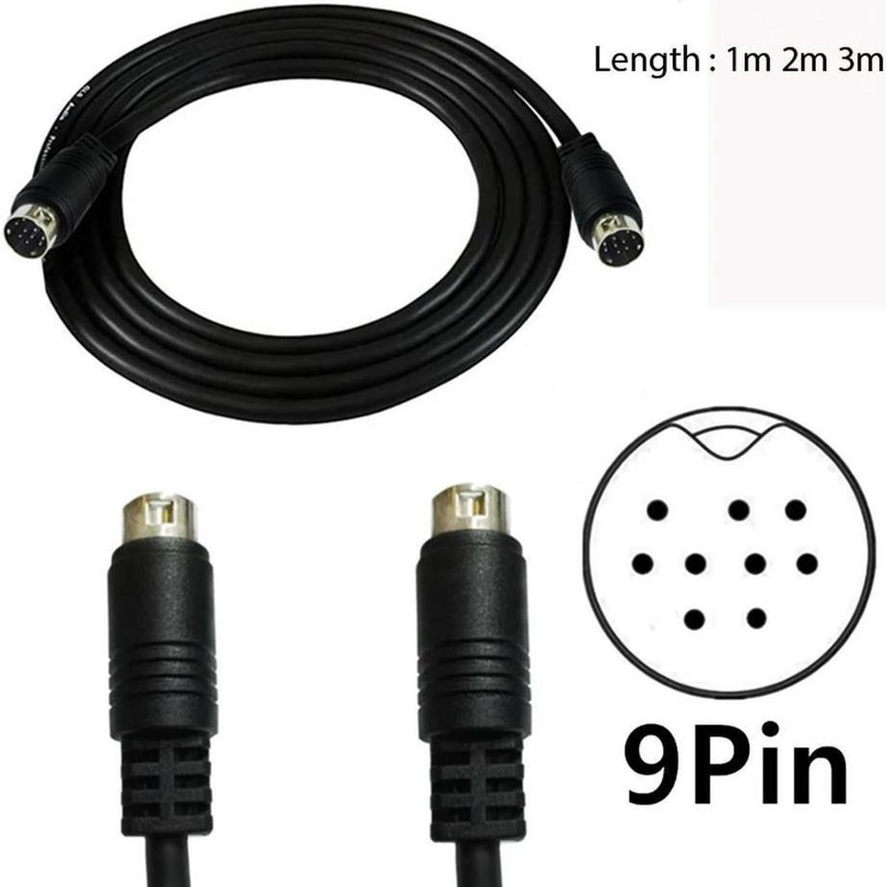 FOR Mini Din 9PIN Adapter Cable Excellent Electrical Conductivity 9 Pin Male to 9 Pin Male Cable for Media Centers 1M 2M