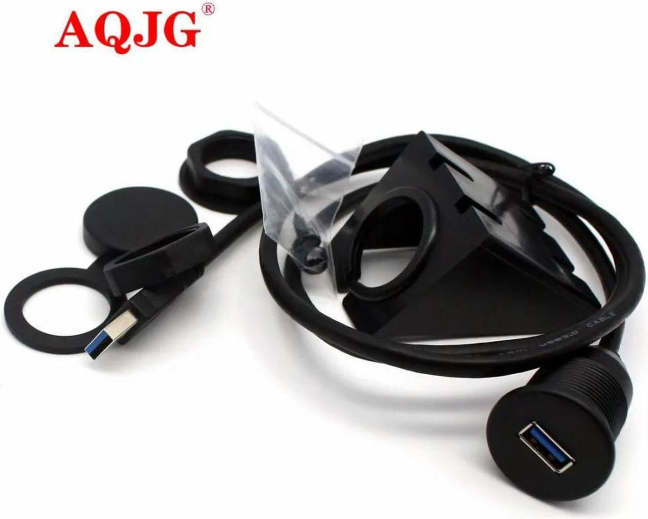 FOR Waterproof 1 Meter USB 3.0 Dash Flush Mount Extension Cable Male to Female Dashboard Panel for Car Boat Motorcycle