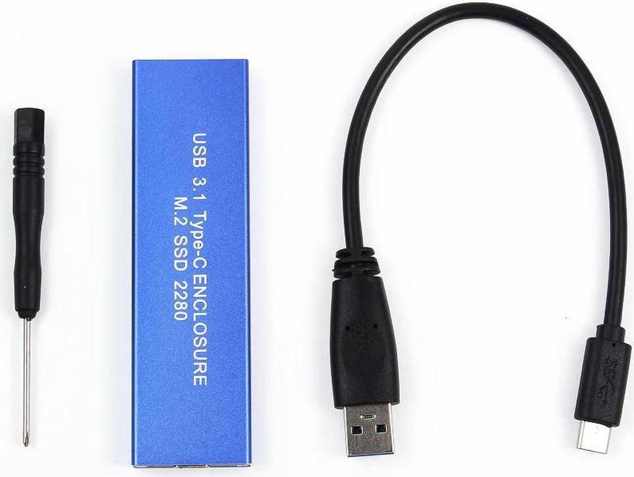 FOR Hdd Enclosure USB 3.1 Type-C USB-C to NGFF M.2 B Key SSD 2280 Adapter Card Enclosure