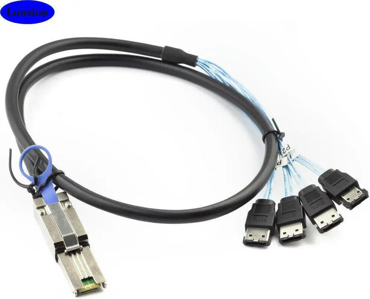 FOR MINI SAS SFF-8088 26P to 4X E-SATA 7P Female Server Hard Drive Con tion Cable