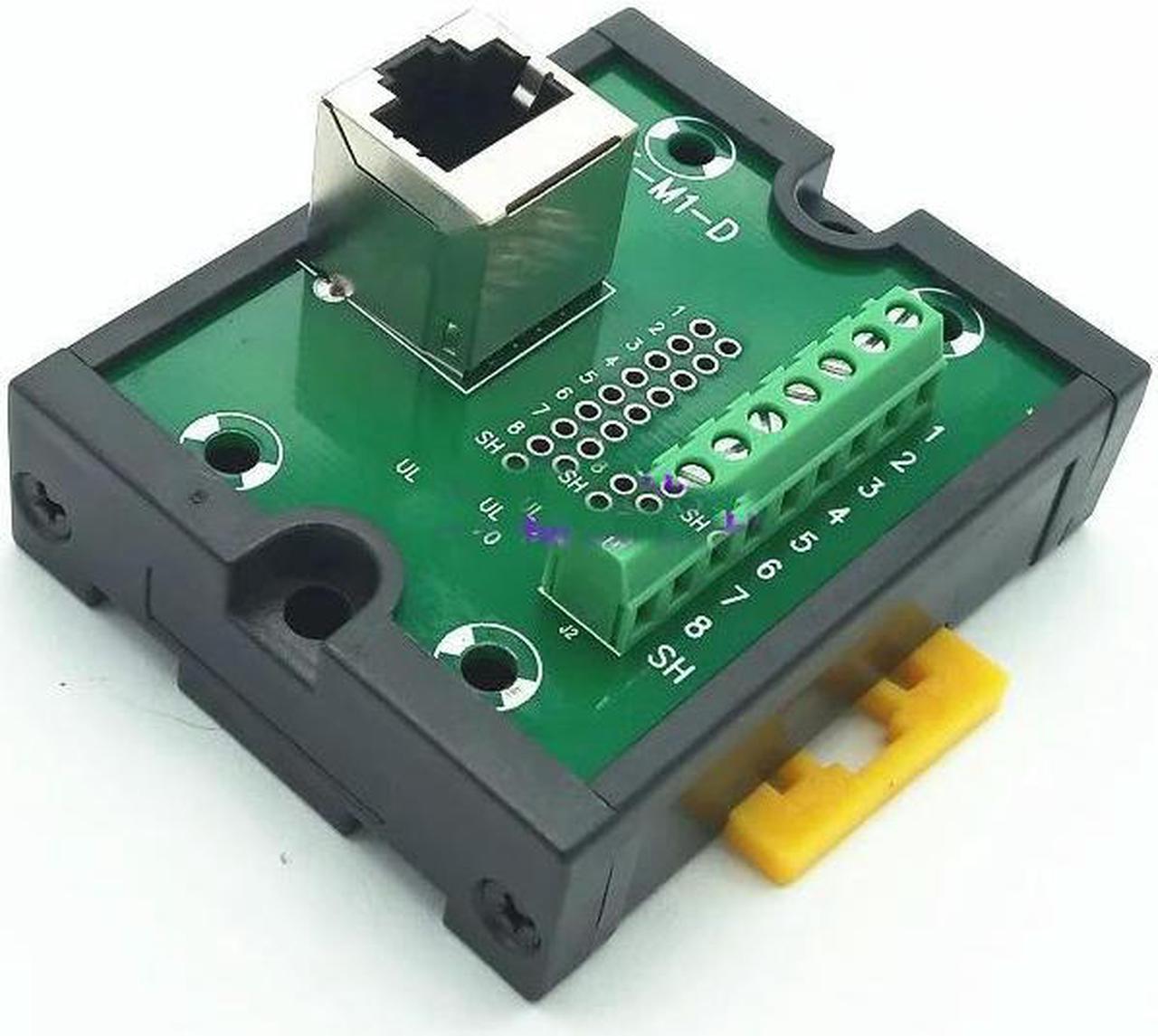 FOR RJ45 Transfer Terminal RJ45-M1-D Network Port BRK8P8CSJ Terminal Block board 8P8C For C45 Rail