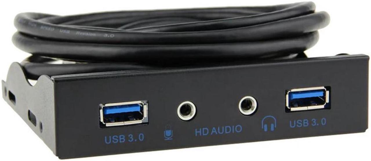 FOR 3.5 Floppy Bay Internal 20Pin to 2 Port USB 3.0 HUB and HD Audio 3.5-in PC Floppy Front Panel