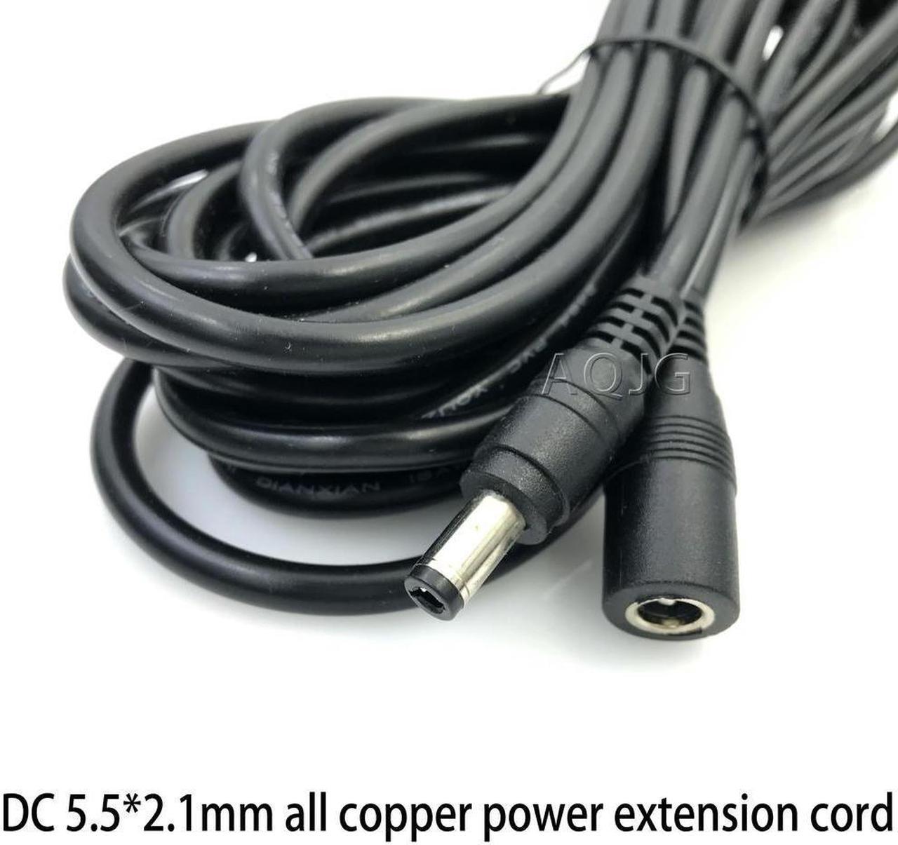 FOR All copper bold DC5.5*2.1MM male and female plug lengthened power cord ing extension cord 5/10/15/20 meters