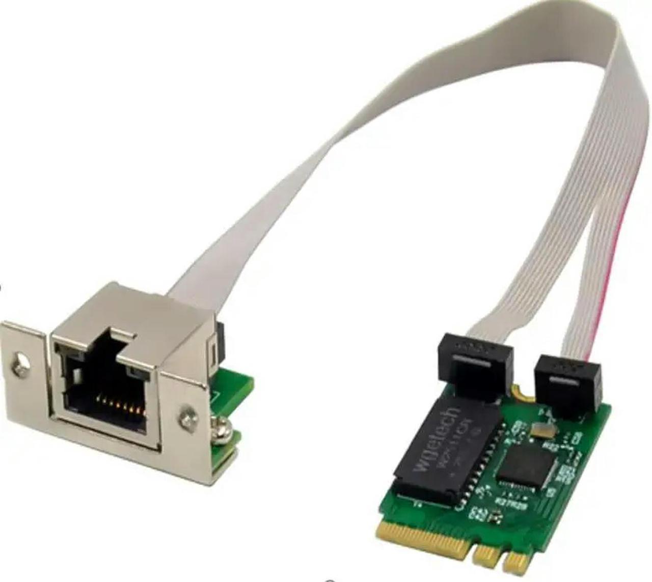 FOR M.2 a+e key 22x30mm M.2 A Key and E Key to 1 Port 10/100/1000Mbps Gigabit Ethernet NIC lan Adapter RTL8111F chip