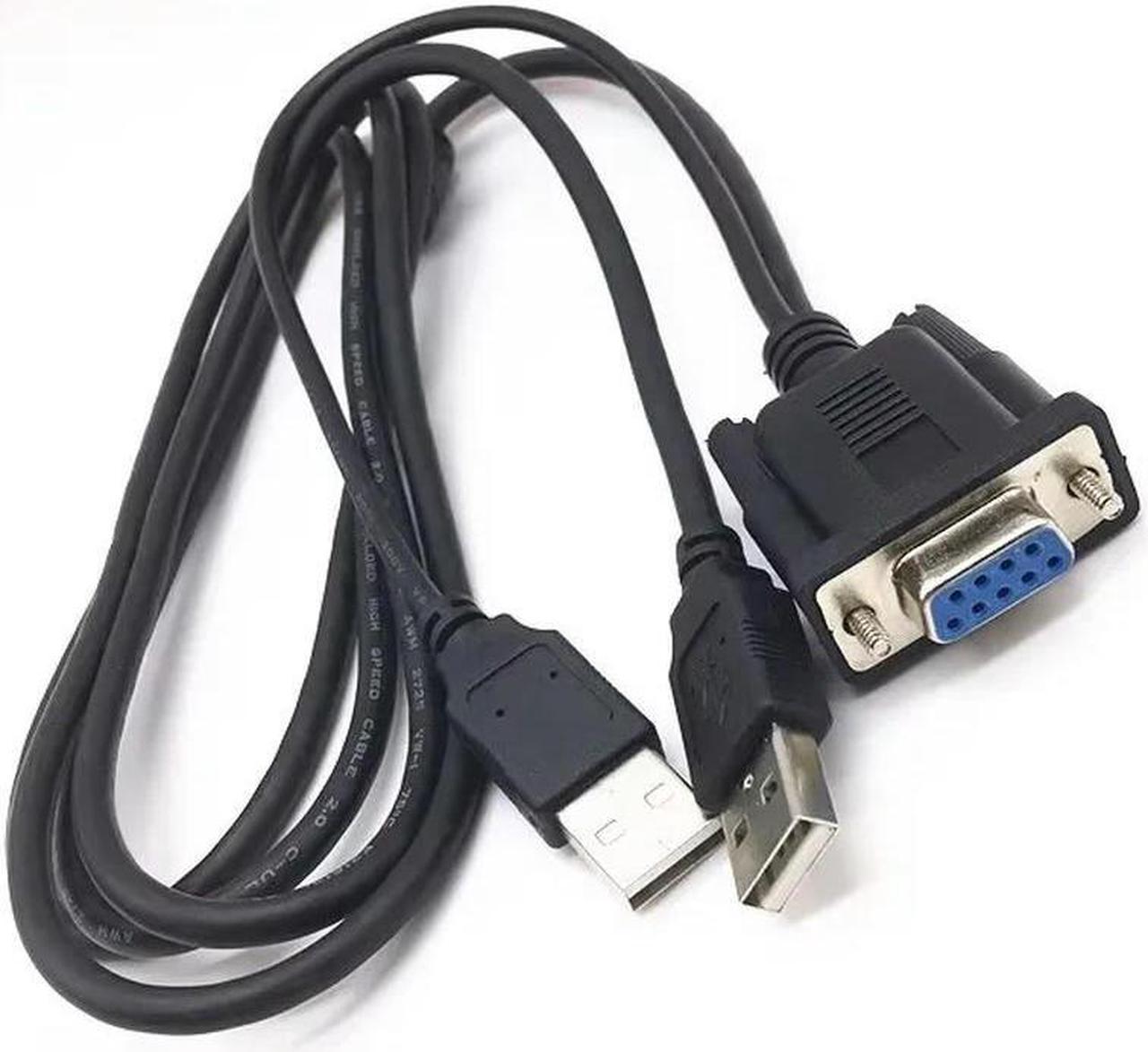 FOR Db 9 Female To Dual Usb Male Data Power Cable Serial Port To Dual Usb Cable 232 Usb Data Plus Power Supply