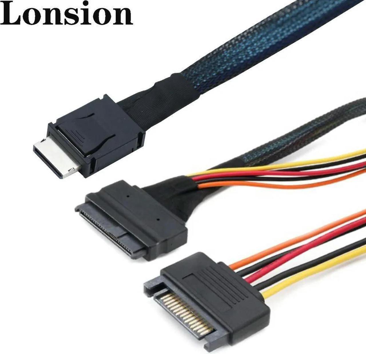 FOR Versatile PC Hardware Cable-PCIE SFF 8611 4I to U.2 SAS SFF 8639 Adapter with 15P SATA Server Cable