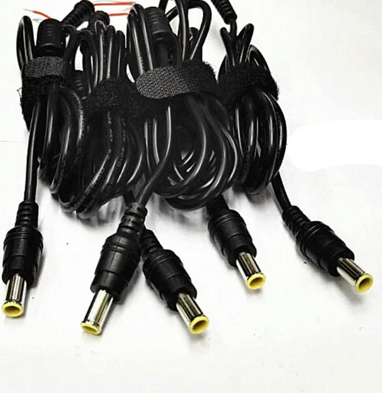 FOR 10pcs 22AWG DC 6.0 x 4.4 6.0*4.4mm Power Supply Plug Connector With about 1.2meter Cord Cable For Laptop Adapter