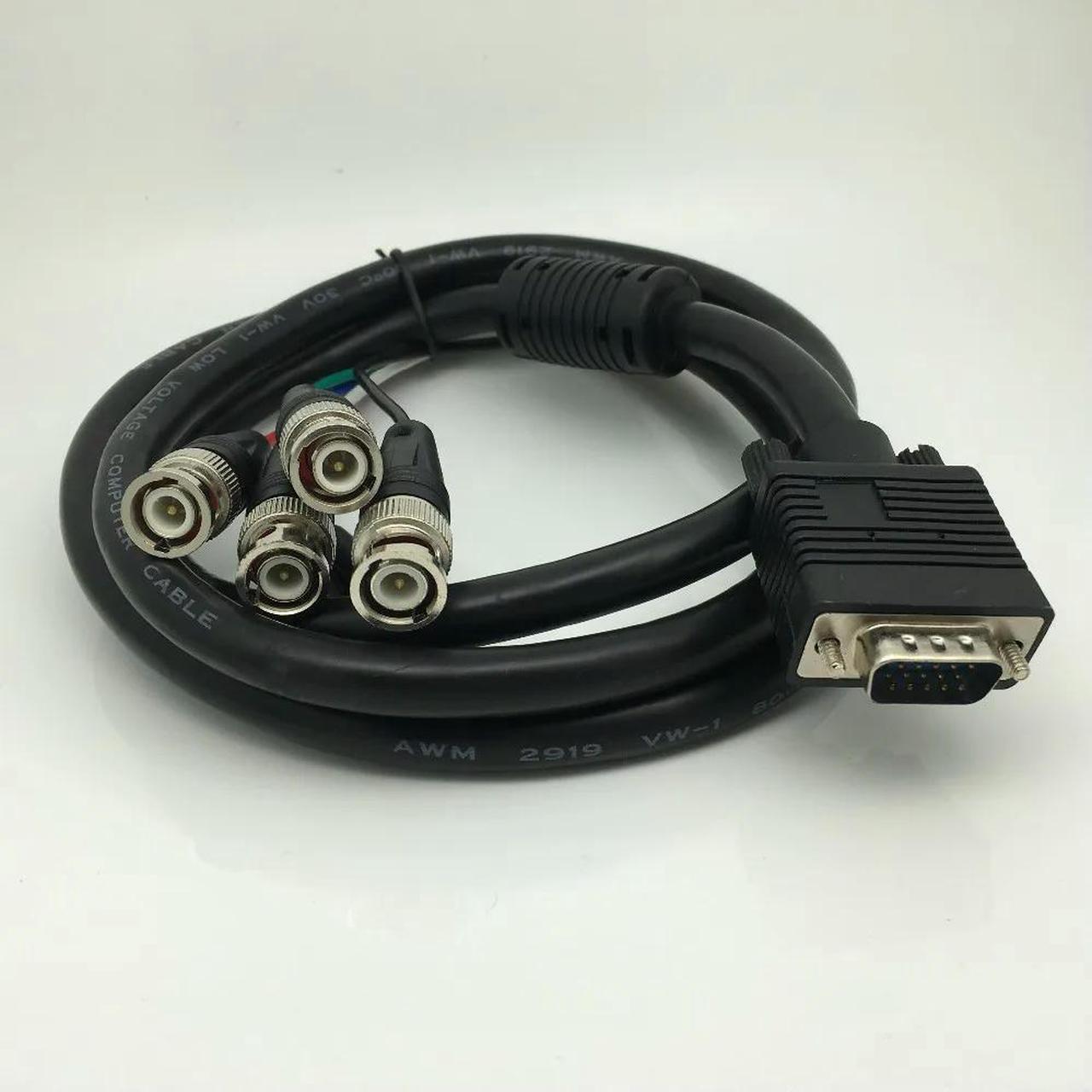 FOR 5M 10M 15M VGA Male to 5BNC Male Adapter Cable 6-in Gold VGA Male to RGBHV 5 BNC RCA Male Breakout Cable Adapter