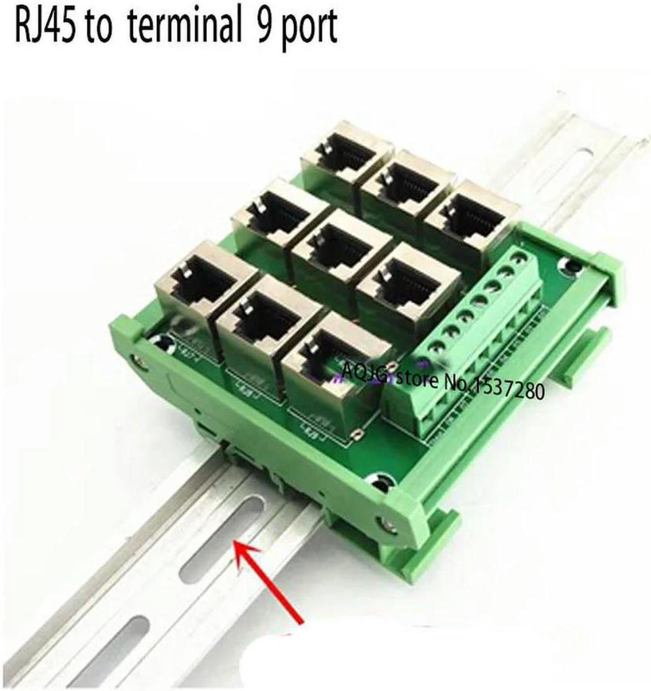 FOR RJ45 9Port RJ45 Adapter Terminal Network port adapter Terminal 9 port parallel connection