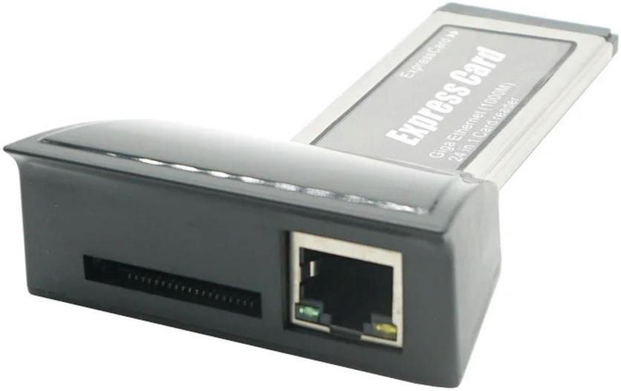 FOR High Speed laptop Expresscard to lan card express Ethernet 34MM 1000m 24 in 1 card reader