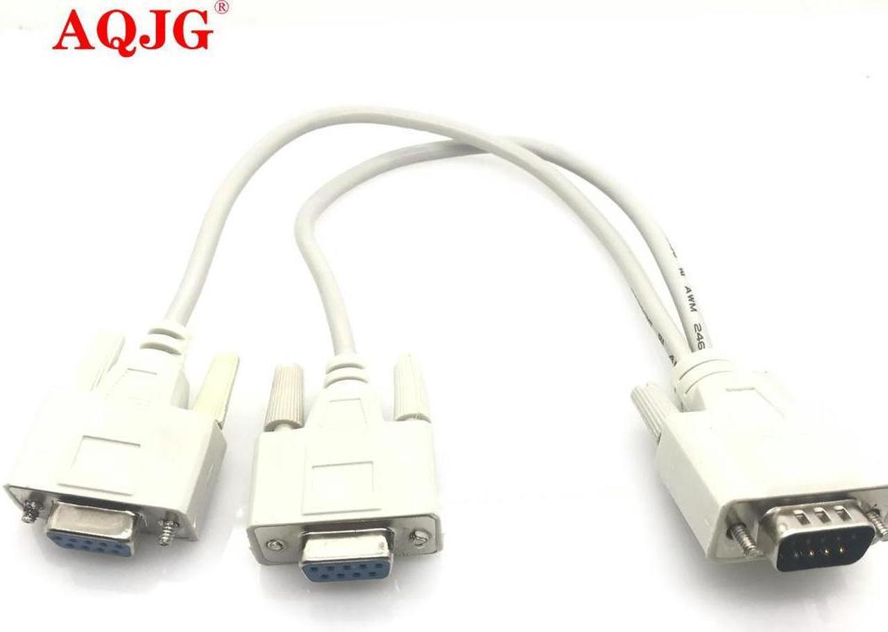 FOR DB9 9Pin 1 to2 Rs232 Serial Cable Splitter Directly Connected COM 2 in 1 Data Cable Male to Femalefor Cash Register POS Display