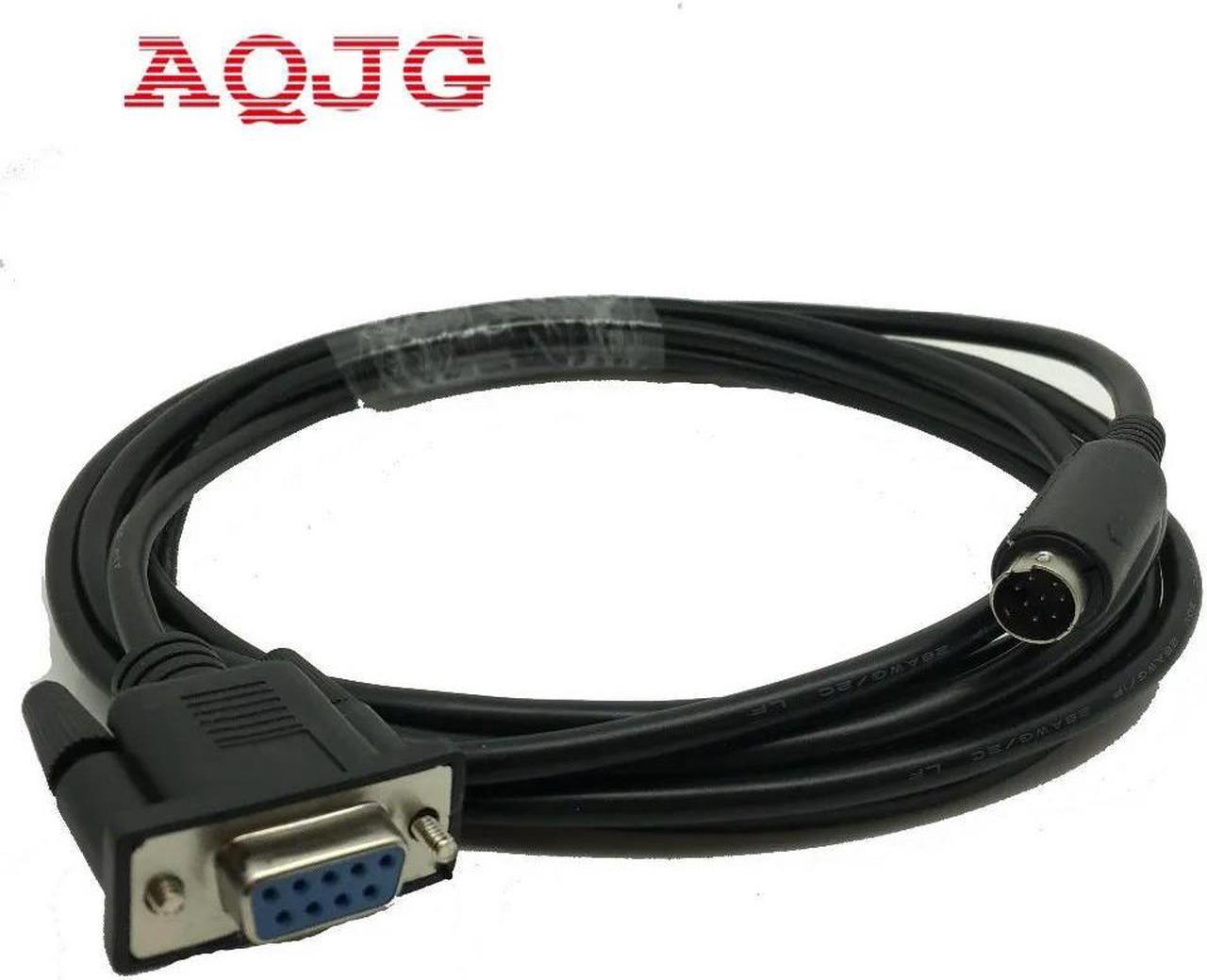 FOR 8P Mini Din Male to Female DB9 RS232 PLC Cable 2.5M for Melsec to DB9 keyboard cable 5M 1.5m 6ft