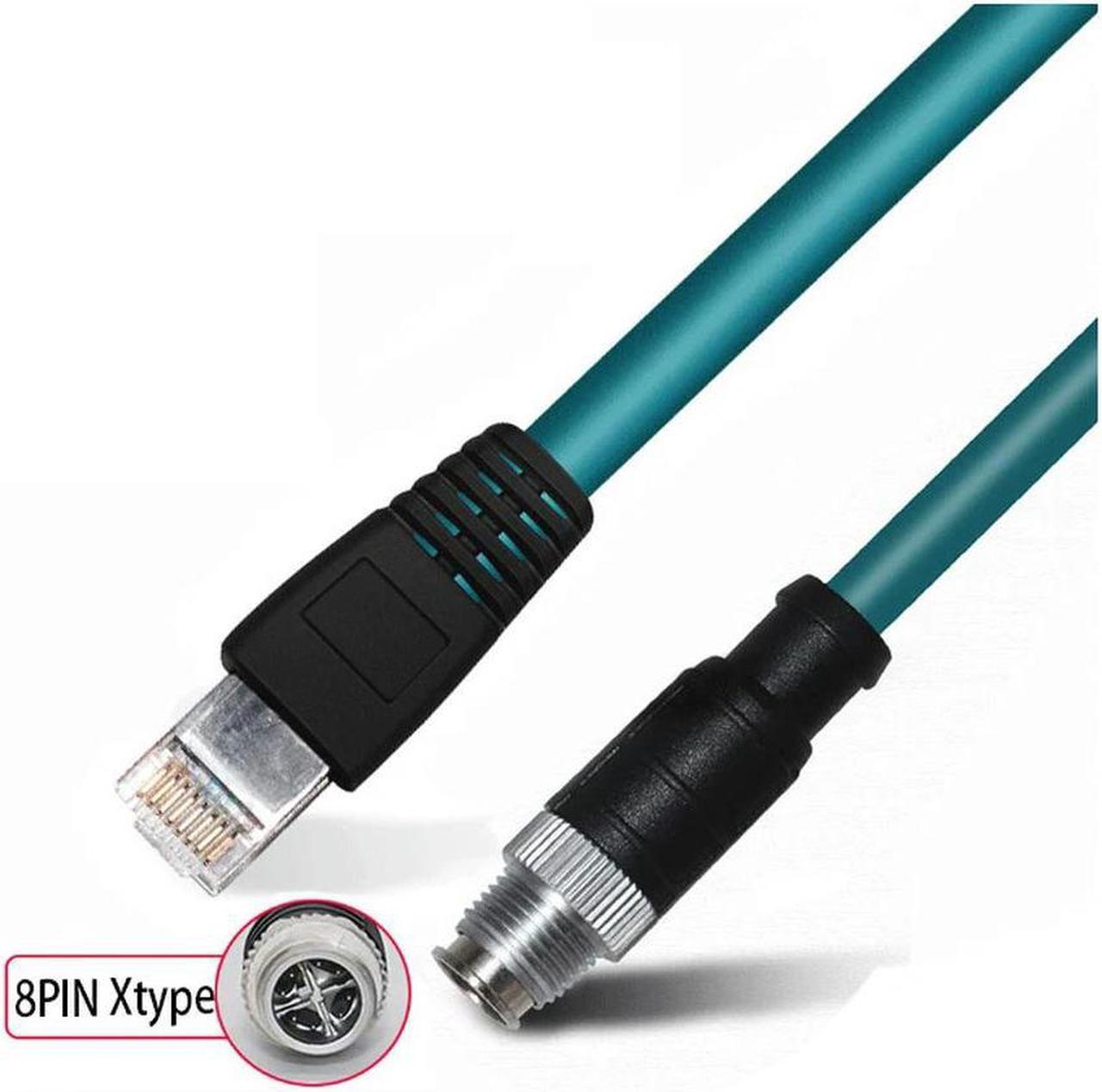 FOR M12 To RJ45 Industrial Ethernet Cable 8 X-coded Camera Sensor Cable M12 Connector For Servo motor Switch Notebook Router