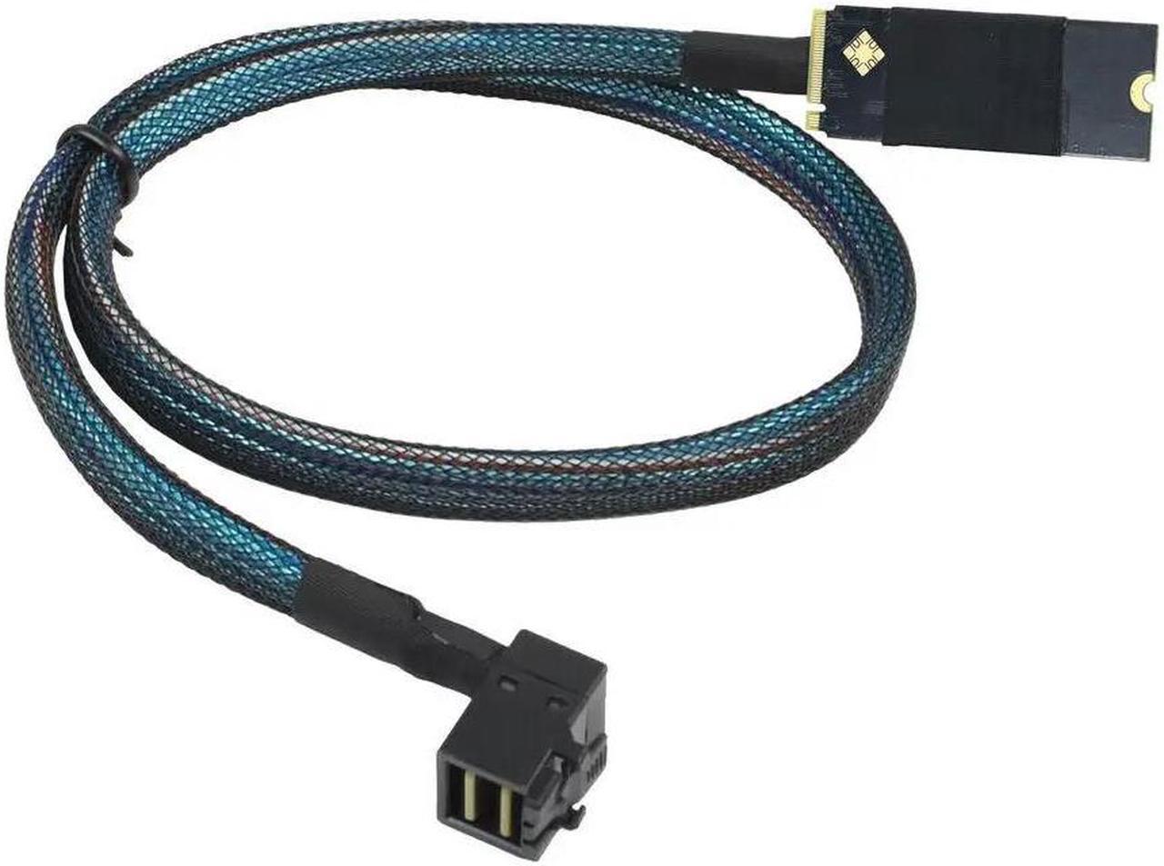 FOR M.2(M-Key) NVME SFF-8643 to 90 Degree SAS SFF-8643 Server Con tion Cable