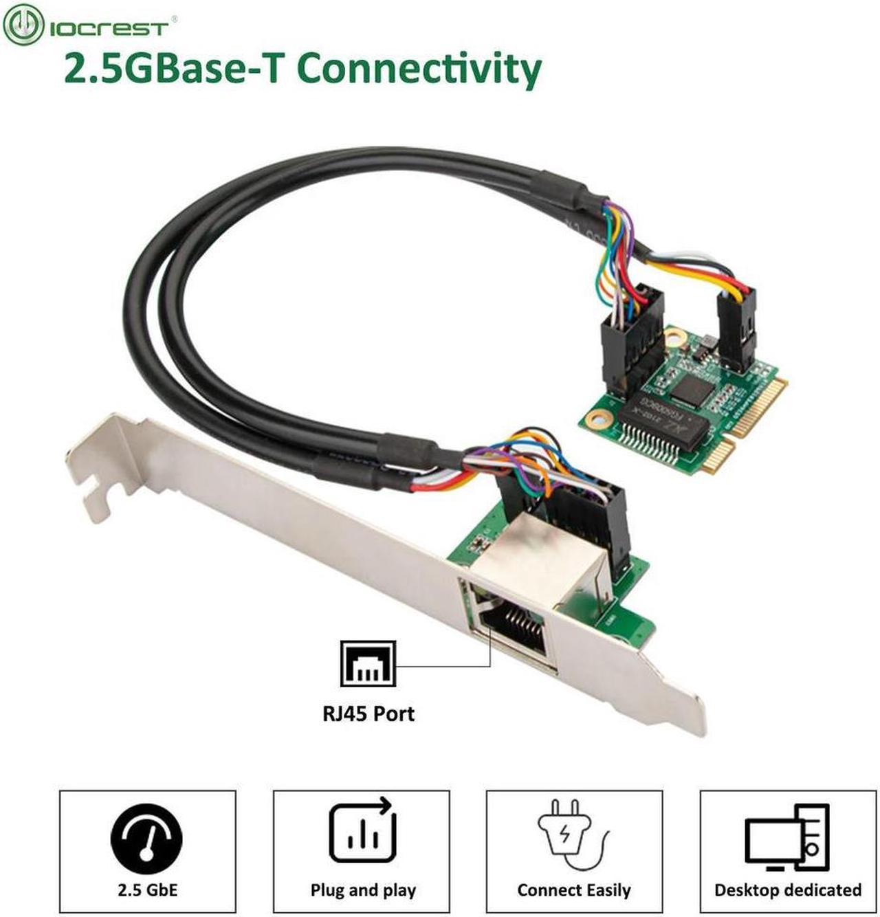 FOR Mini PCIe 2.5gb Ethernet Card 2.5GBase-T Gigabit Network Adapter with 1 Port 2500Mbps RJ45 LAN Controller Card