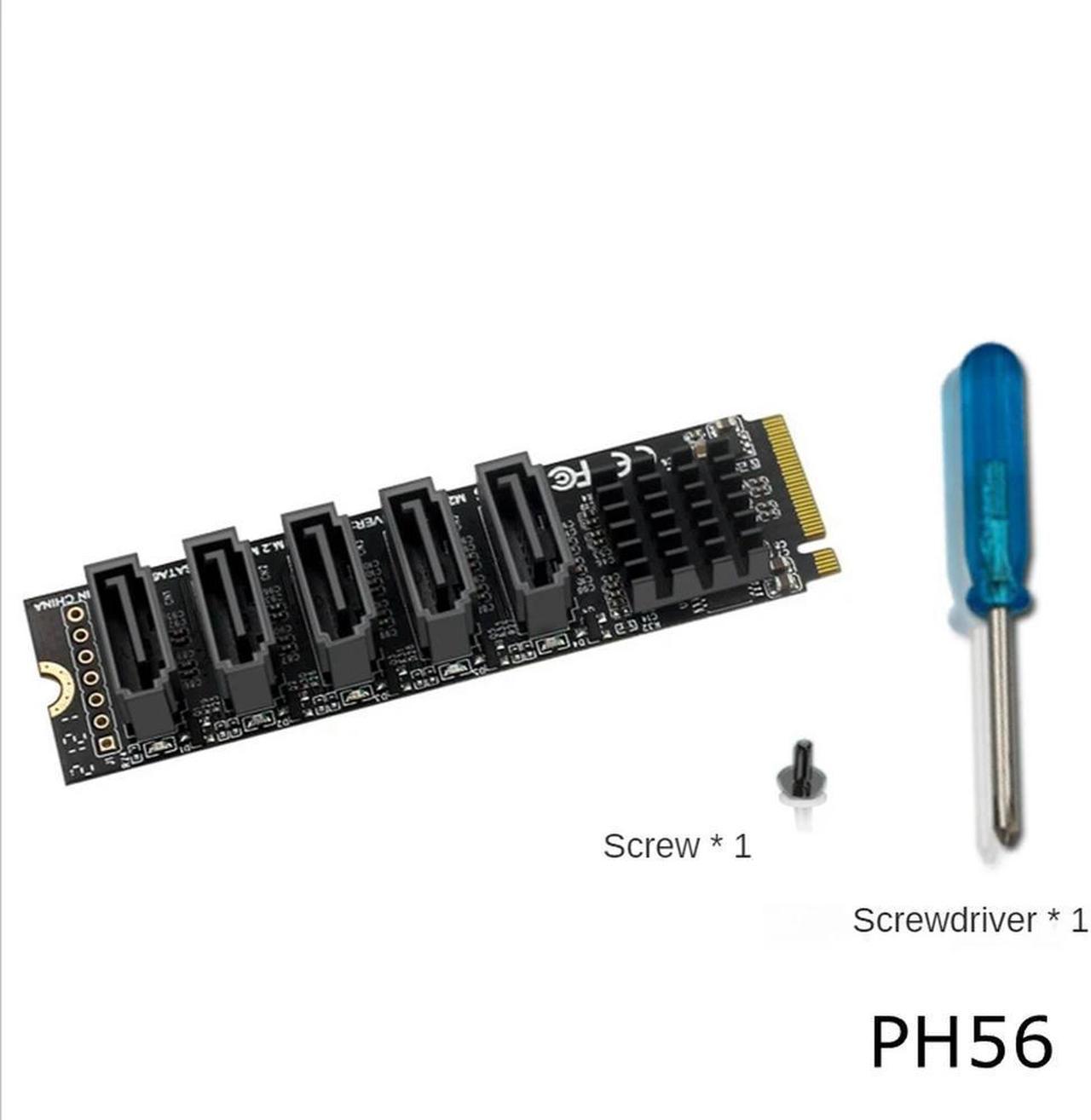 FOR JMB585 PCI-E X16 Signal Split Array Card M.2 NVME 4 x Disks Card Expansion PCIe 16x To SATA 20-Ports Extension Adapter Card