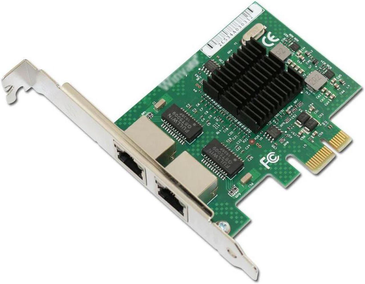 FOR E575T2 Dual-port PCI-E X1 Gigabit Ethernet 10/100/1000Mbps LAN Adapter Controller Wired 82575 E1G42ET