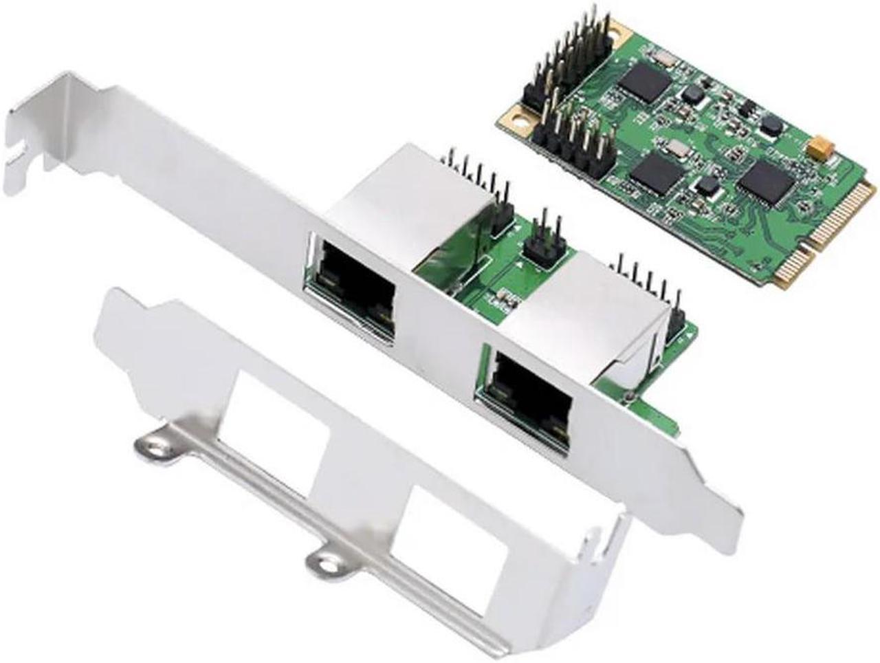 FOR Mini PCI-Express Dual Gigabit Ethernet Controller Card 10/100/1000 BASE-T Ethernet LAN controlle