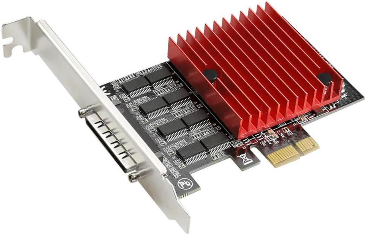 FOR PCI-Express to 8 Ports RS232 DB9 Serial Card with Fan out Cable asix mcs9900 Chipset pcie high speed rs-232 920KB